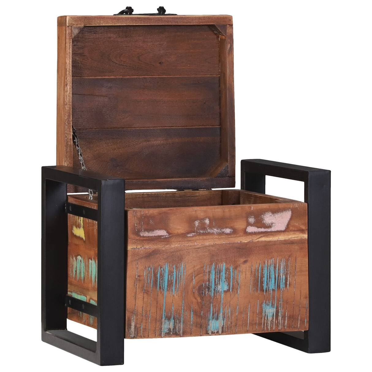 Storage Chests 40X30X30Cm Solid Mango Wood And Metal