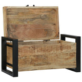 Storage Chests 40X30X30Cm Solid Mango Wood And Metal