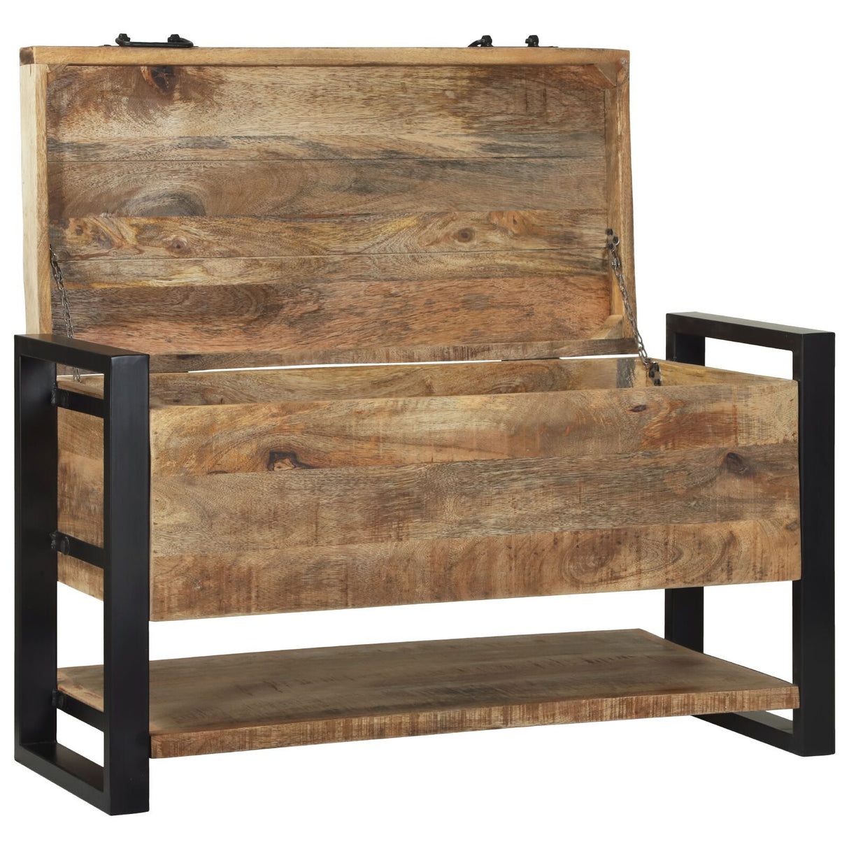 Storage Box 80X35X45 Cm Solid Rough Wood Mango