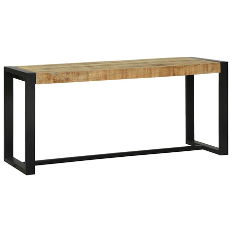 Bench 100X35X45 Cm Solid Rough Wood Mango