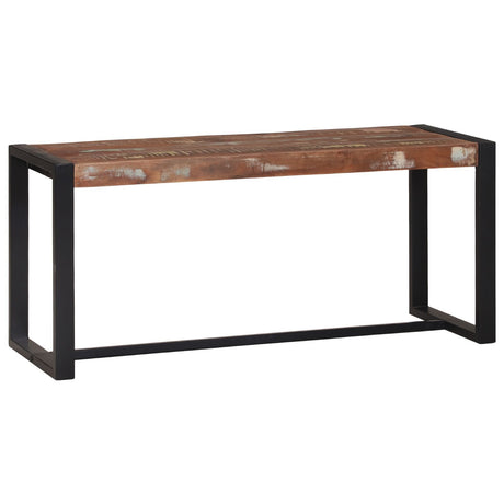Bench Multicolour 100X35X45 Cm Solid Wood Reclaimed