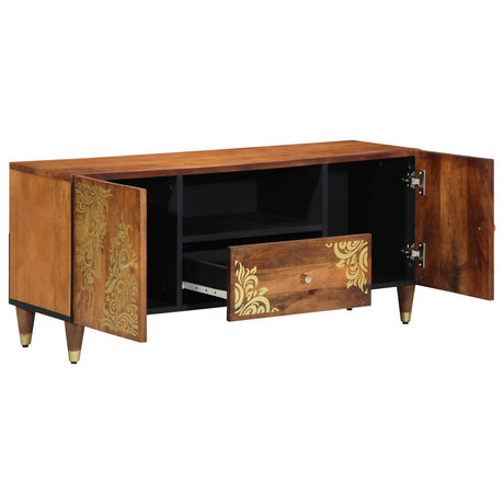 Tv Cabinet 105X33X46 Cm Solid Wood Mango