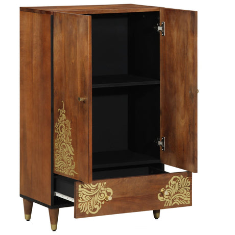 Highboard 60X33X100 Cm Solid Wood Mango