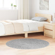 Shaggy Rug With Latex Backing Grey Ø120 Cm