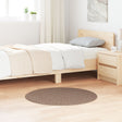 Shaggy Rug With Latex Backing Brown Ø90 Cm