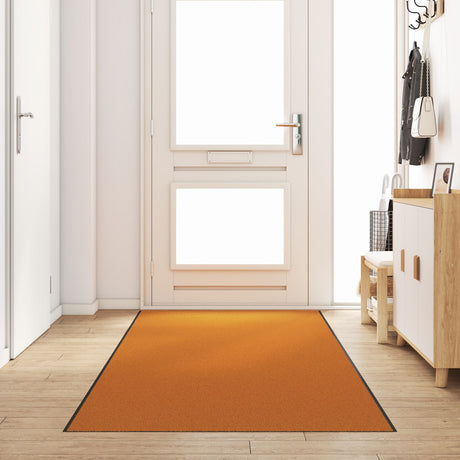 Washable Orange Doormat 120X350 Cm