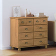 Chest Of Drawers 'Askim'honey 91X40X79 Cm Solid Wood Pine