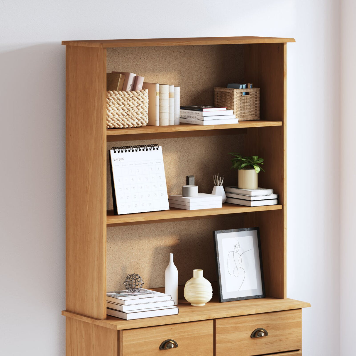 Hutch &quot;Askim&quot; 91X30X104 Cm Solid Wood Pine