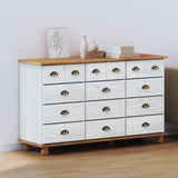 Chest Of Drawers &quot;Askim&quot; 79X40X133.5 Cm Solid Wood Pine