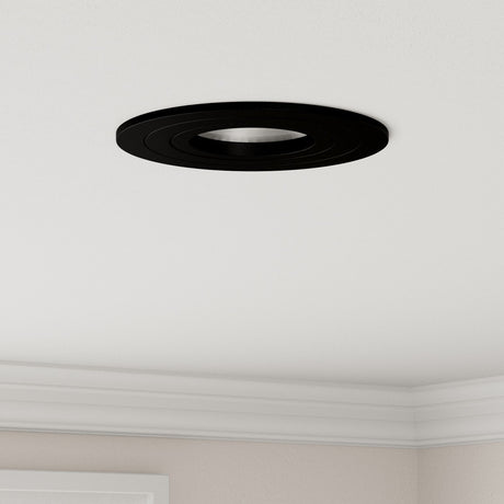 Recessed Spotlights 6 Pcs Round Gu10 Black Ø91 Mm