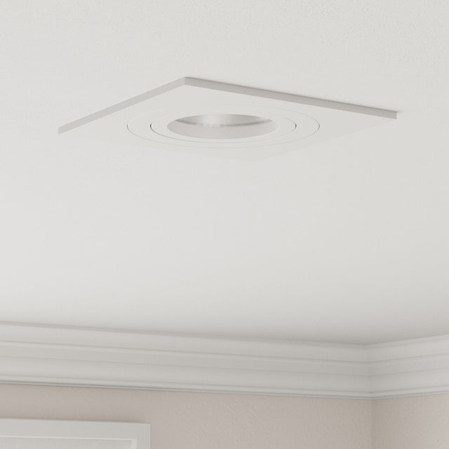 Recessed Spotlights 6 Pcs Square Gu10 White 91X91 Mm