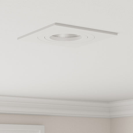 Recessed Spotlights 24 Pcs Square Gu10 White 91X91 Mm