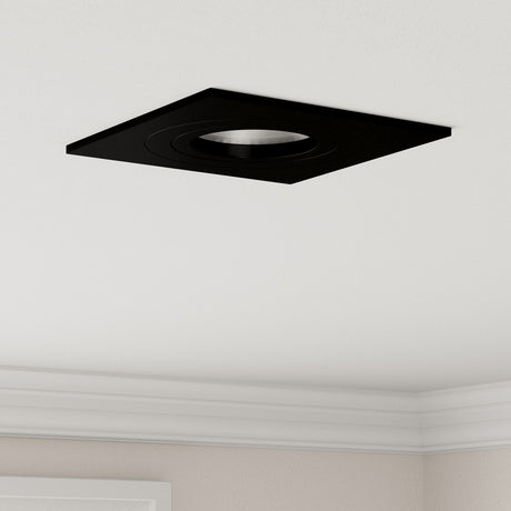 Recessed Spotlights 12 Pcs Square Gu10 Black 91X91 Mm