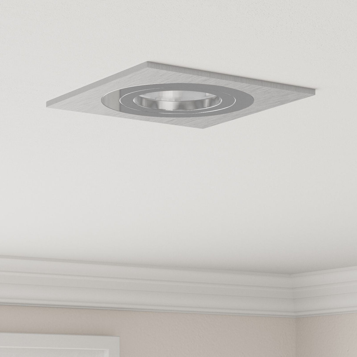 Recessed Spotlights 12 Pcs Square Gu10 Silver 91X91 Mm