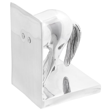 Bookends 2 Pcs Silver 12X9X19 Cm Aluminium