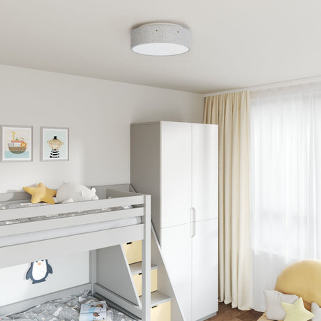 Ceiling Light - Fabric Flush Mount, 30 Cm E27