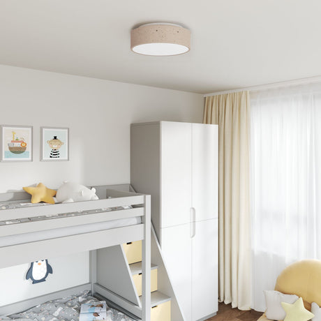 Ceiling Light - Fabric Flush Mount, 30 Cm E27
