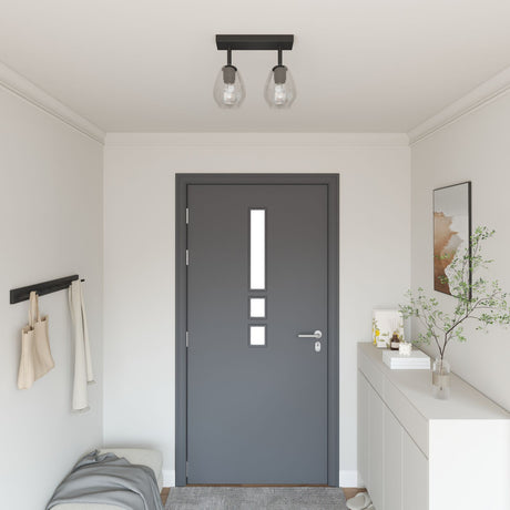 Ceiling Lights With Adjustable Glass Lampshade Anthracite E27