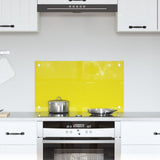 Kitchen Backsplash Yellow 70X40X0.6 Cm Tempered Glass