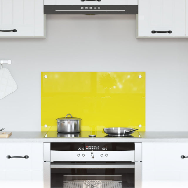 Kitchen Backsplash Yellow 70X40X0.6 Cm Tempered Glass