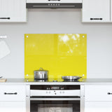 Kitchen Backsplash In Yellow, 70X50X0.6 Cm, Made Of Tempered Glass