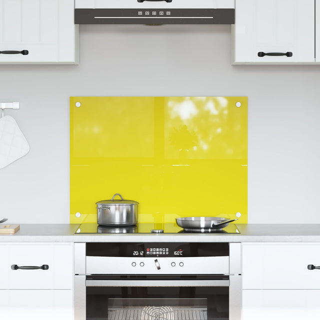 Kitchen Backsplash In Yellow, 70X50X0.6 Cm, Made Of Tempered Glass