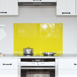 Kitchen Backsplash In Yellow - 80X50X0.6 Cm Tempered Glass