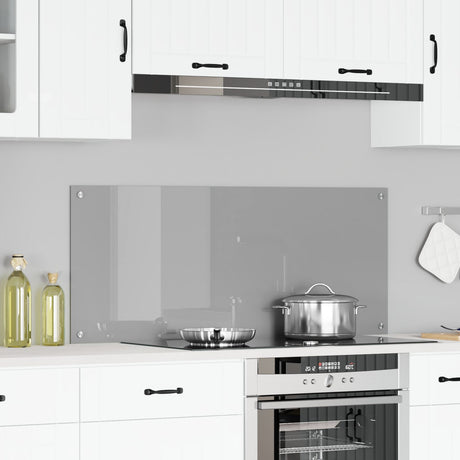 Kitchen Backsplash Light Grey 120X50X0.6 Cm Tempered Glass