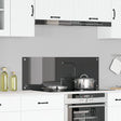 Dark Grey Kitchen Backsplash 110X40X0.6 Cm - Tempered Glass