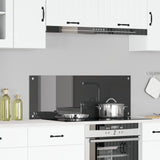 Dark Grey Kitchen Backsplash 110X40X0.6 Cm - Tempered Glass