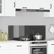 Kitchen Backsplash Dark Gray 120X40X0.6 Cm Tempered Glass