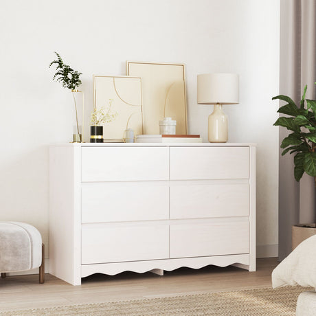 Chest Of Drawers &quot;Drammen&quot; 111X43X73,5 Cm Solid Wood Pine