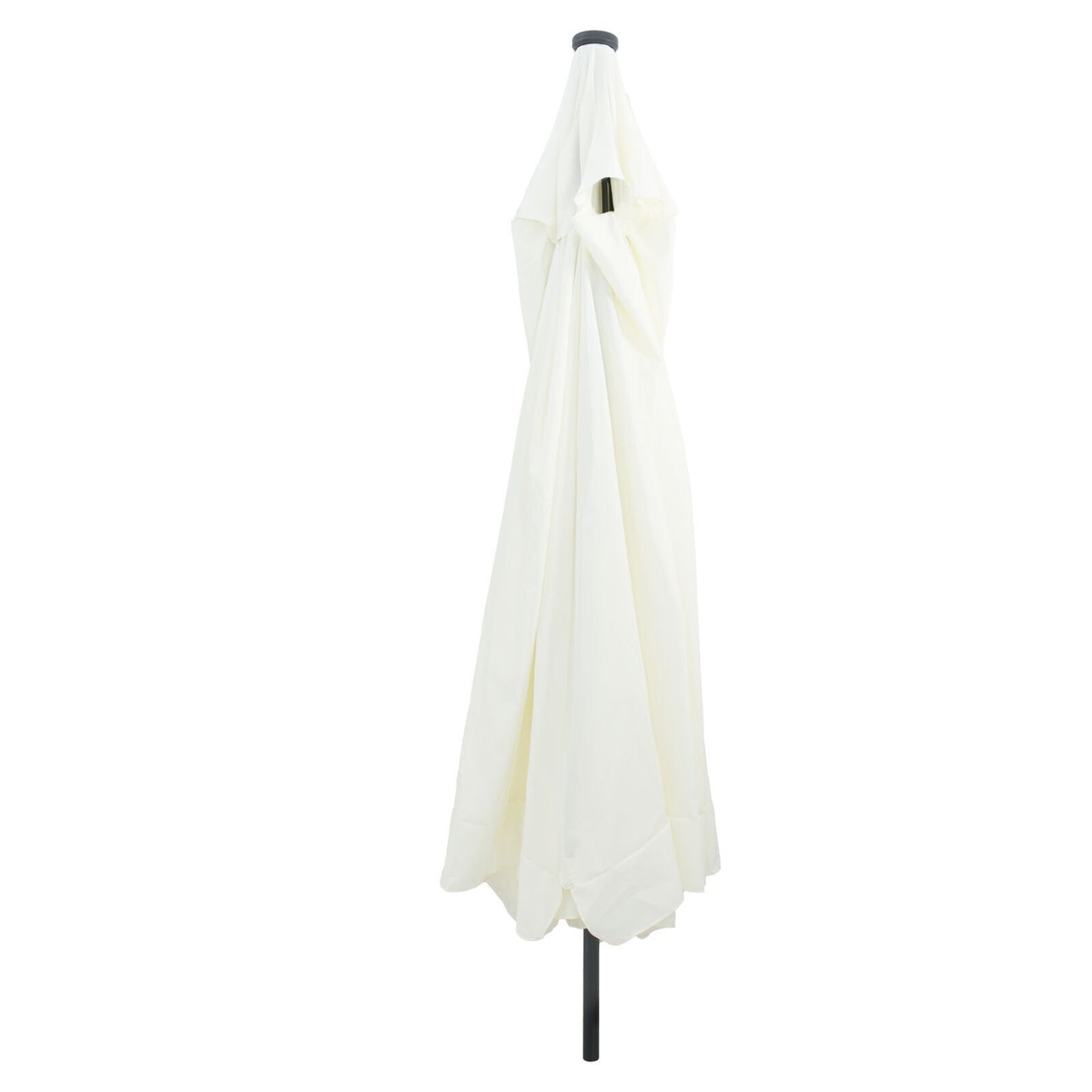 Garden Parasol With Led Lights 395X245 Cm White