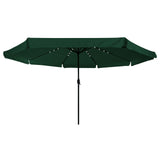 Garden Parasol With Led Lights 395X245 Cm White