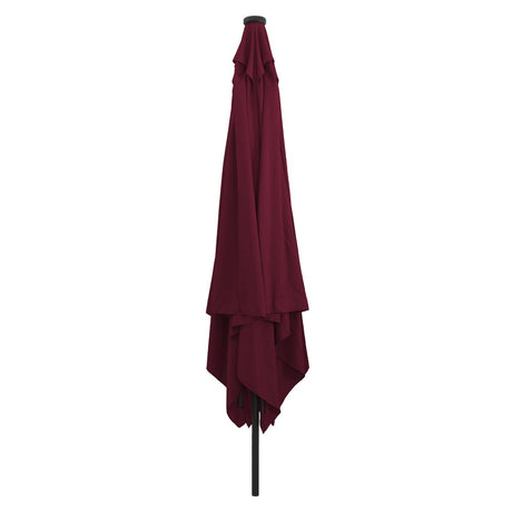 Square Garden Parasol With Led Lights 295X245 Cm White