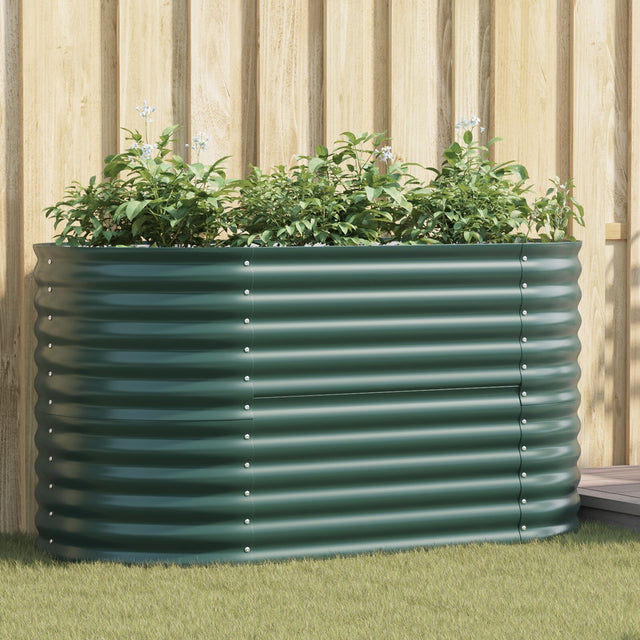 Garden Raised Bed Green 160X80X81 Cm Galvanized Steel
