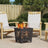 Fire Pit Square Black Steel