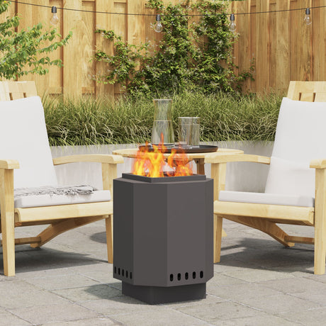 Smokeless Fire Pit Black Steel