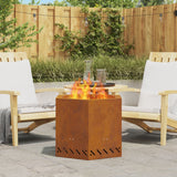 Smokeless Fire Pit Hexagonal Black Steel