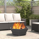 Fire Pit Hexagonal Black Steel