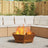 Fire Pit Hexagonal Black Steel