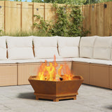 Fire Pit Hexagonal Black Steel