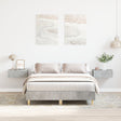 Bed Frame 120X190 Cm In Concrete Grey With Engineered Wood