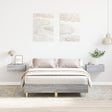 Bed Frame 120X190 Cm Grey Sonoma Engineered Wood