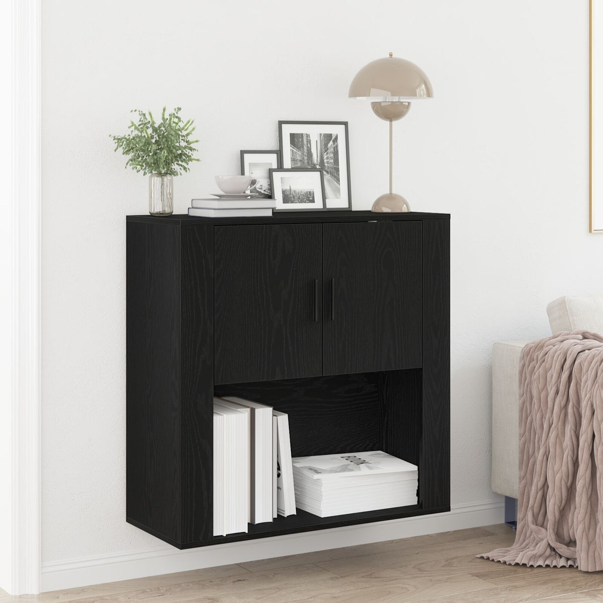 Wall Cabinet 80X33X80 Cm Engineered Wood