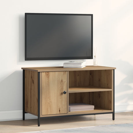 Tv Cabinet Artisan Oak 80X40X50 Cm Engineered Wood And Steel