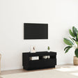 Tv Cabinet With Led Lights - Black Oak, 80X35X40 Cm, Made Of Engineered Wood
