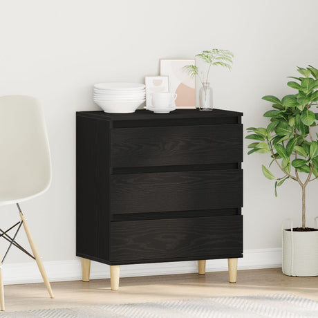 Sideboard Black Oak 60X35X70 Cm Engineered Wood