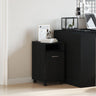 Side Cabinet With Wheels 33X38X60 Cm Engineered Wood