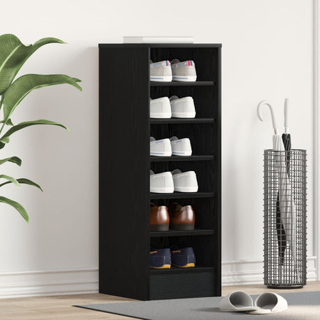 Shoe Cabinet Black Oak Mdf Standard Storage Shoe Storage